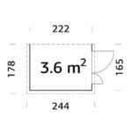 8' X 6' Palmako Mia Heavy Duty Aanbouwschuur - Afbeelding 2