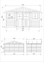 Timbela M331 Houten Tuinschuur 12 m2 418 x 320 x H246 cm - Afbeelding 5