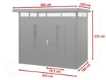 2,63x1,8x2,31 mm Tuinschuur antraciet Staal Tuinschuur - Afbeelding 2